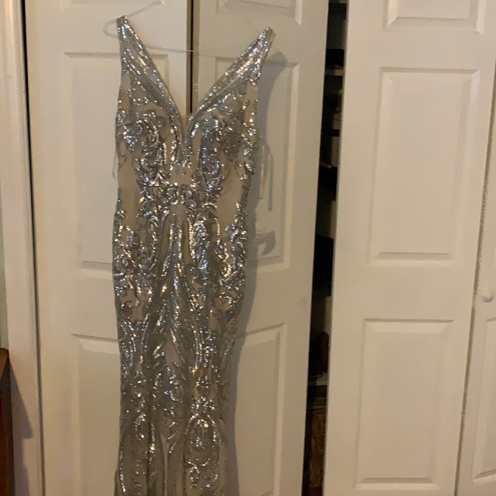 Haixiangdress Women’s Sequins Mermaid Prom Evening Party Dress Lace-up Gown
